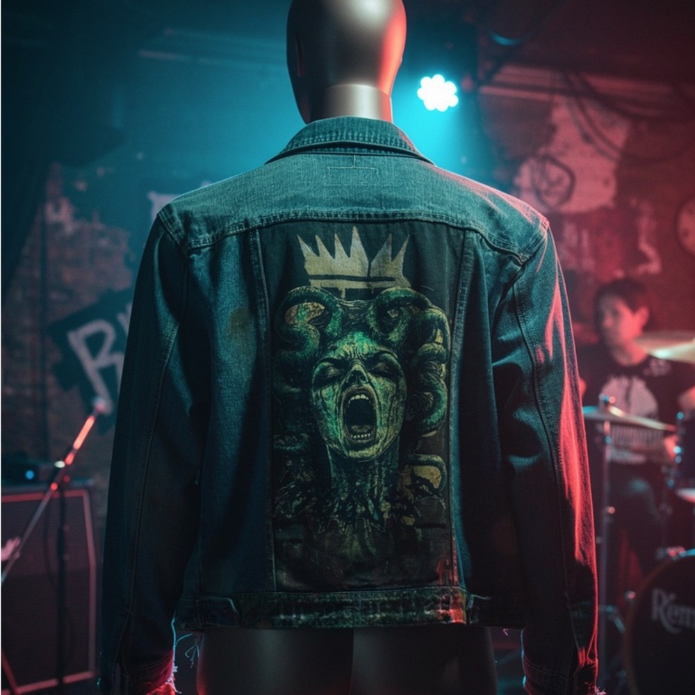 Men's Graphic Denim Jacket